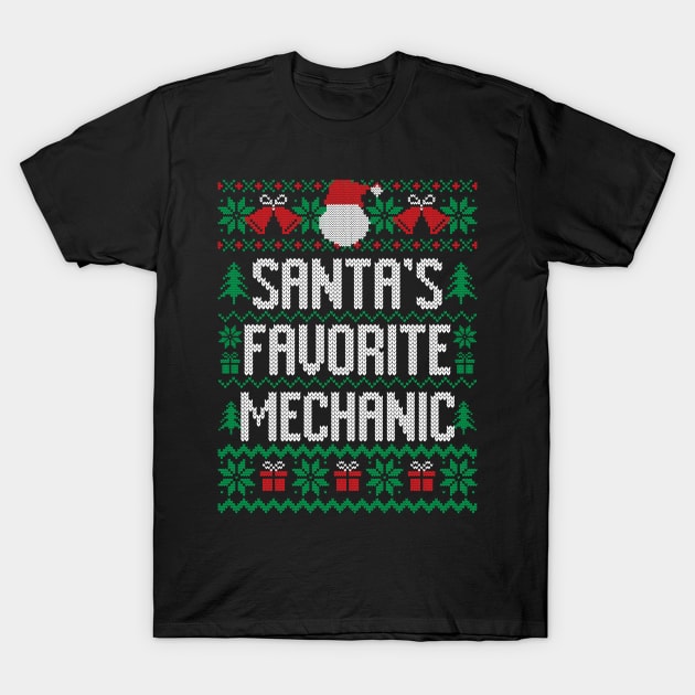 Santa's Favorite Mechanic T-Shirt by Saulene